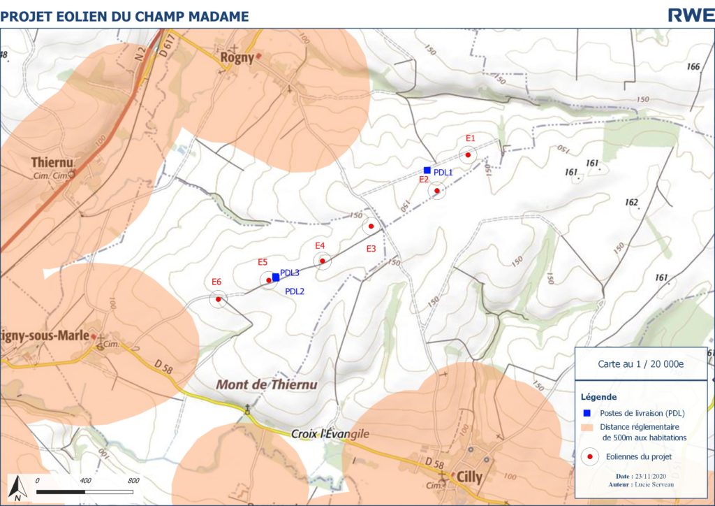 Carte de l'implantation